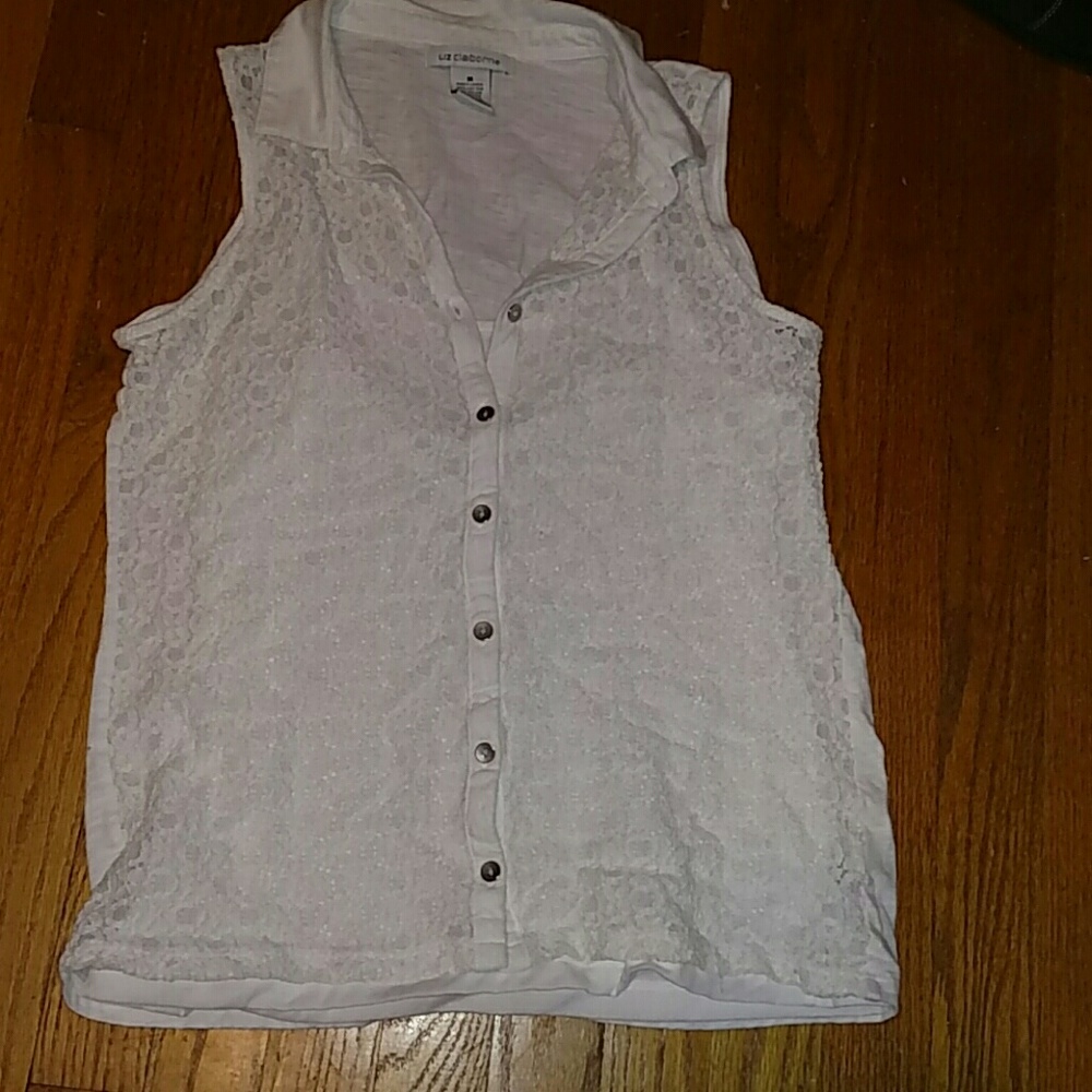 White lacey top
